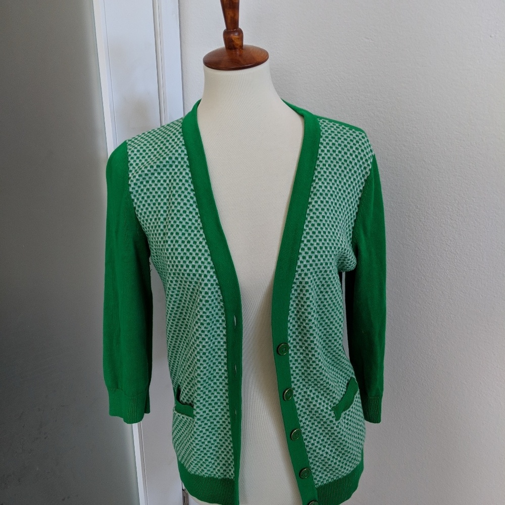 Green Banana Republic cardigan, 3/4 sleeves, sz M